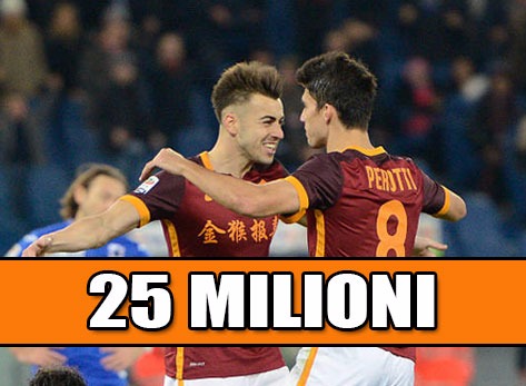 Calciomercato Roma: 25 milioni in arrivo da uno tra El Shaarawy e Perotti.